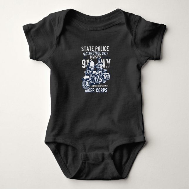 State Police Baby Bodysuit (Front)