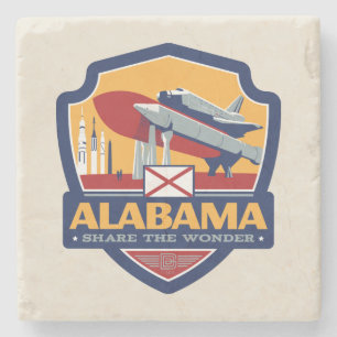 State Pride   Alabama Stone Coaster