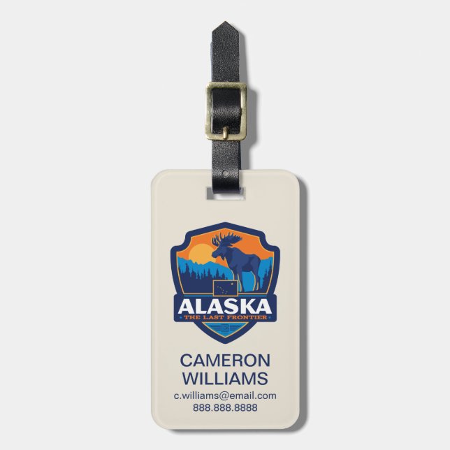 State Pride | Alaska Luggage Tag (Front Vertical)