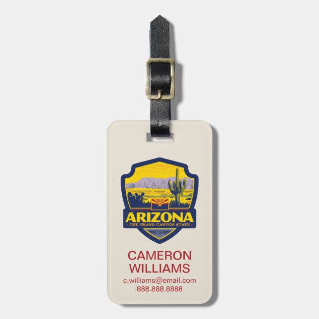 State Pride | Arizona 2 Luggage Tag (Front Vertical)