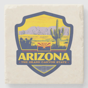 State Pride Arizona 2 Stone Coaster