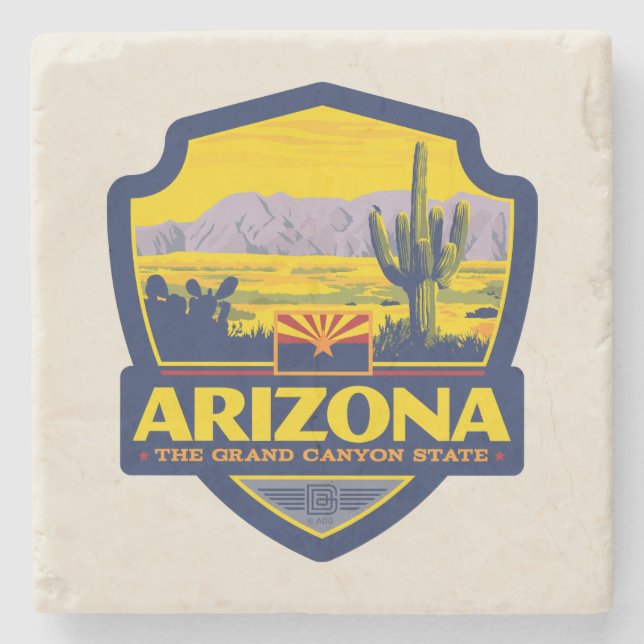 State Pride | Arizona 2 Stone Coaster (Front)