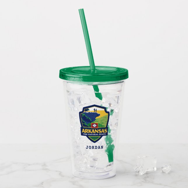 State Pride | Arkansas Acrylic Tumbler (Front Ice)