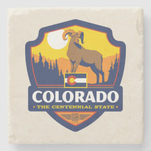 State Pride   Colorado Stone Coaster