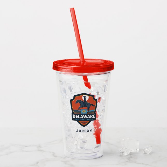 State Pride | Delaware Acrylic Tumbler (Front Ice)