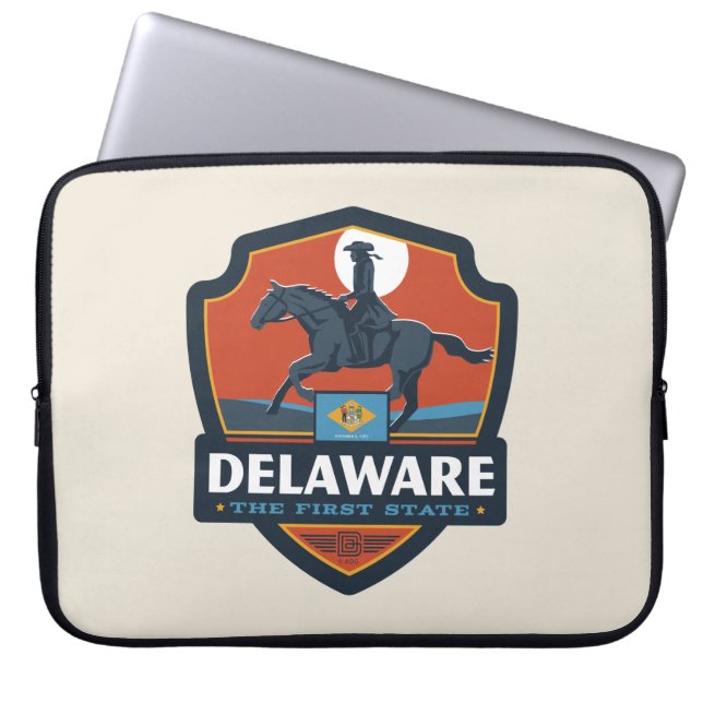 State Pride | Delaware Laptop Sleeve (Front)