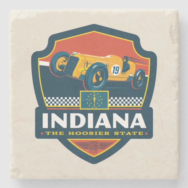 State Pride | Indiana Stone Coaster (Front)