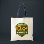 State Pride | Kansas Tote Bag<br><div class="desc">Anderson Design Group is an award-winning illustration and design firm in Nashville,  Tennessee. Founder Joel Anderson directs a team of talented artists to create original poster art that looks like classic vintage advertising prints from the 1920s to the 1960s.</div>