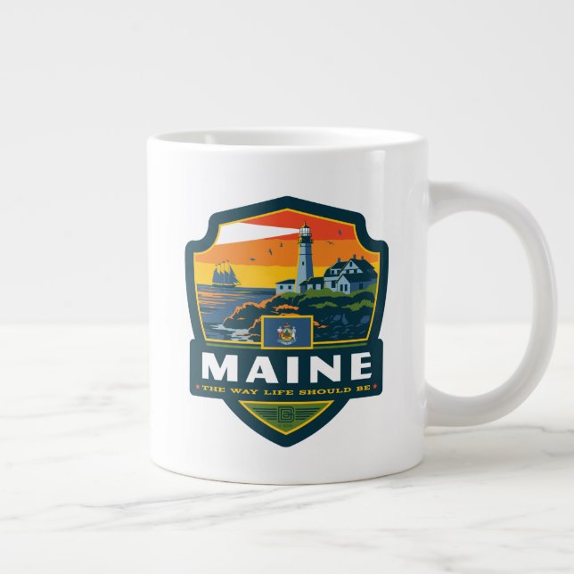 State Pride | Maine Large Coffee Mug (Right)