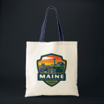 State Pride | Maine Tote Bag<br><div class="desc">Anderson Design Group is an award-winning illustration and design firm in Nashville,  Tennessee. Founder Joel Anderson directs a team of talented artists to create original poster art that looks like classic vintage advertising prints from the 1920s to the 1960s.</div>