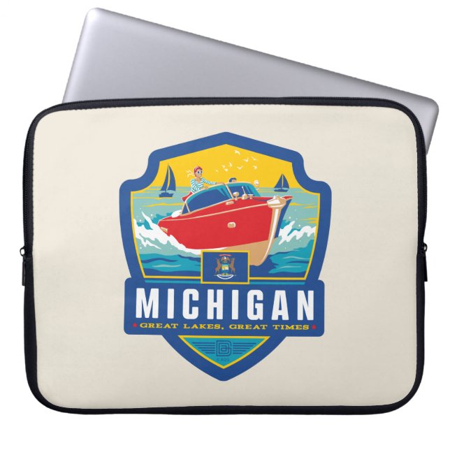 State Pride | Michigan Laptop Sleeve (Front)