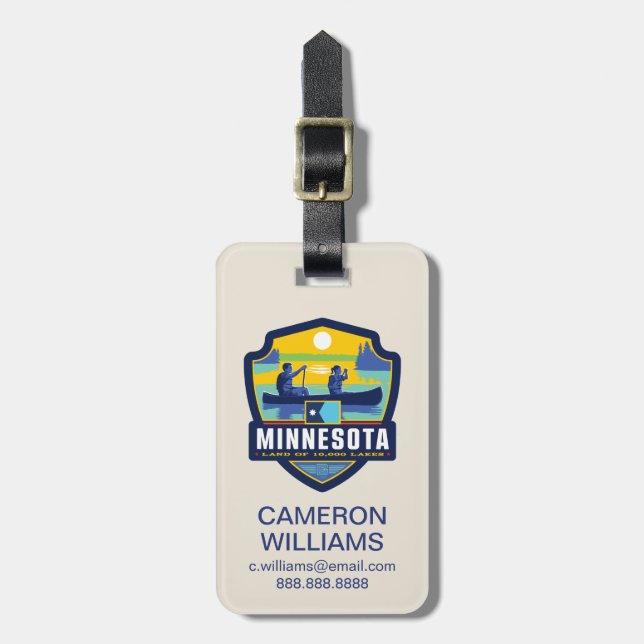 State Pride | Minnesota Luggage Tag (Front Vertical)