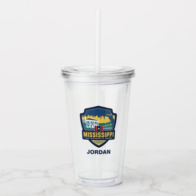 State Pride | Mississippi Acrylic Tumbler (Front)