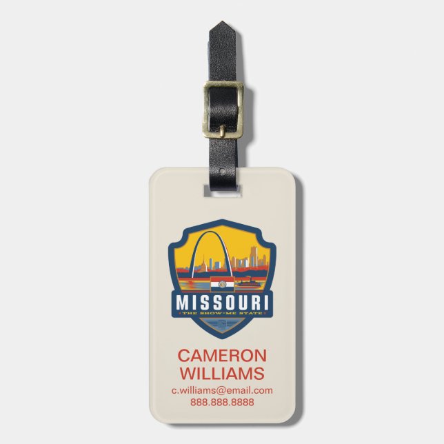 State Pride | Missouri Luggage Tag (Front Vertical)