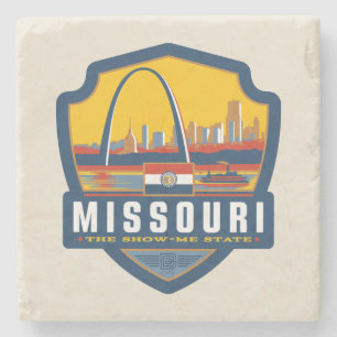 State Pride Missouri Stone Coaster
