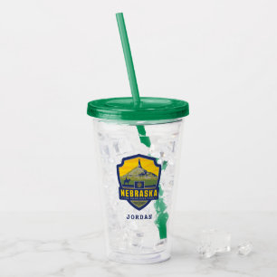 State Pride Nebraska Acrylic Tumbler
