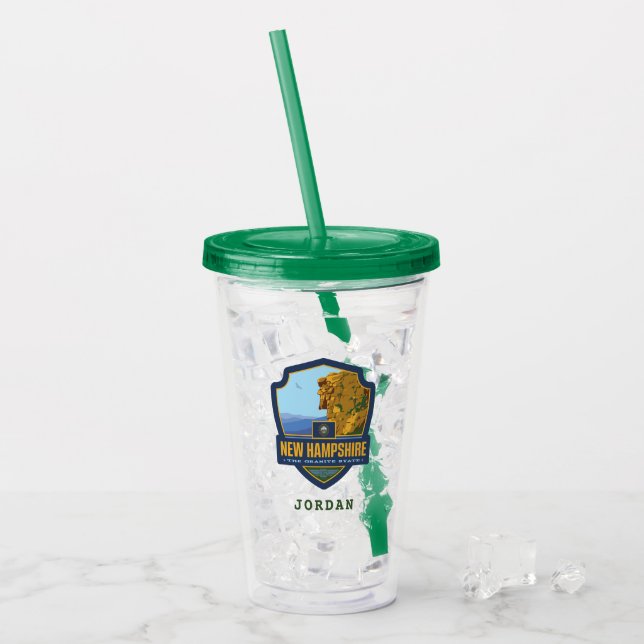 State Pride | New Hampshire Acrylic Tumbler (Front Ice)