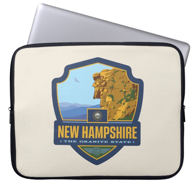 State Pride | New Hampshire Laptop Sleeve (Front)
