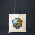 State Pride | New Hampshire Tote Bag<br><div class="desc">Anderson Design Group is an award-winning illustration and design firm in Nashville, Tennessee. Founder Joel Anderson directs a team of talented artists to create original poster art that looks like classic vintage advertising prints from the 1920s to the 1960s.</div>