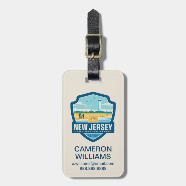 State Pride | New Jersey Luggage Tag (Front Vertical)