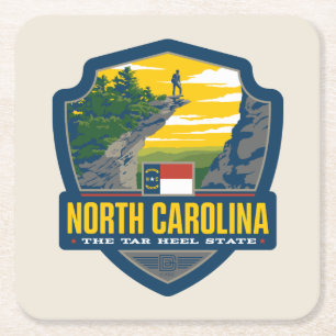 State Pride North Carolina Square Paper Coaster