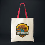 State Pride | North Dakota Tote Bag<br><div class="desc">Anderson Design Group is an award-winning illustration and design firm in Nashville, Tennessee. Founder Joel Anderson directs a team of talented artists to create original poster art that looks like classic vintage advertising prints from the 1920s to the 1960s.</div>