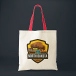 State Pride | North Dakota Tote Bag<br><div class="desc">Anderson Design Group is an award-winning illustration and design firm in Nashville,  Tennessee. Founder Joel Anderson directs a team of talented artists to create original poster art that looks like classic vintage advertising prints from the 1920s to the 1960s.</div>