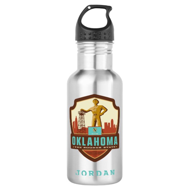 State Pride | Oklahoma 710 Ml Water Bottle (Front)