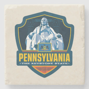 State Pride Pennsylvania Stone Coaster