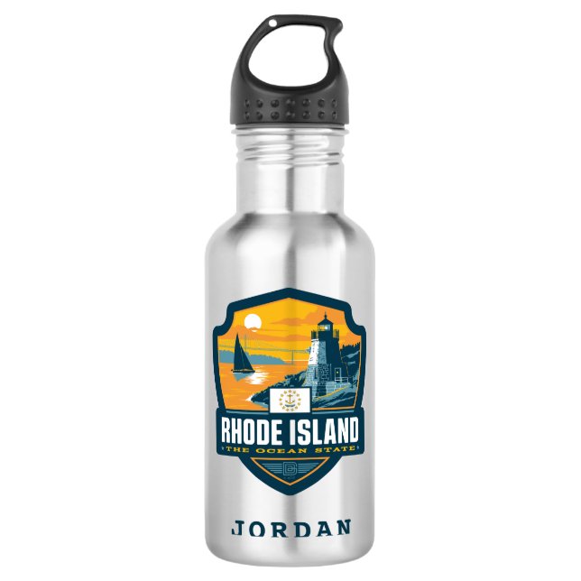 State Pride | Rhode Island 710 Ml Water Bottle (Front)