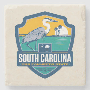 State Pride South Carolina Stone Coaster
