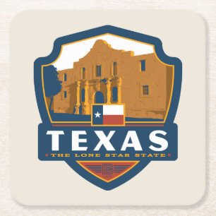 State Pride Texas Square Paper Coaster