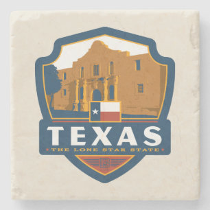 State Pride   Texas Stone Coaster