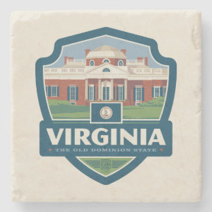 State Pride Virginia Stone Coaster