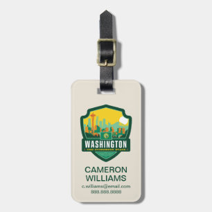 State Pride Washington Luggage Tag