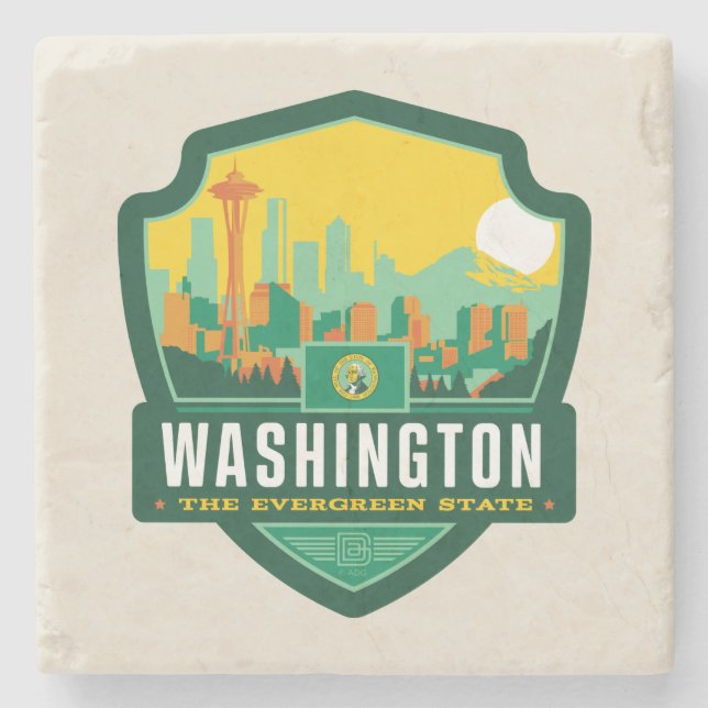 State Pride | Washington Stone Coaster (Front)