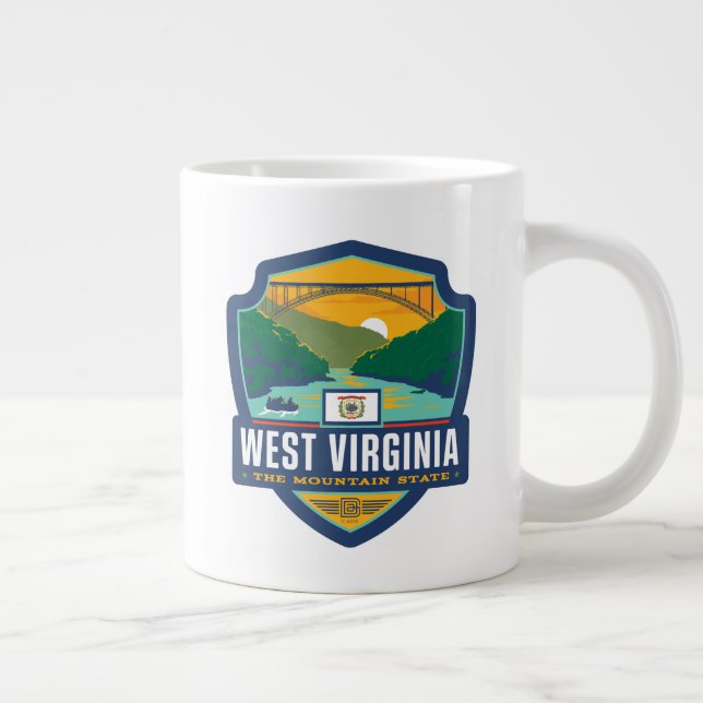 State Pride | West Virginia Large Coffee Mug (Right)