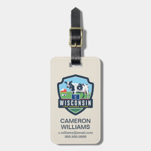 State Pride Wisconsin 2 Luggage Tag