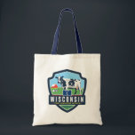 State Pride | Wisconsin 2 Tote Bag<br><div class="desc">Anderson Design Group is an award-winning illustration and design firm in Nashville, Tennessee. Founder Joel Anderson directs a team of talented artists to create original poster art that looks like classic vintage advertising prints from the 1920s to the 1960s.</div>