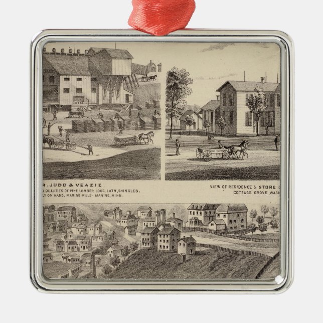 State Prison of Minnesota Metal Ornament (Front)