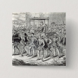 State progress of Queen Elizabeth 2 Inch Square Button