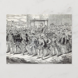 State progress of Queen Elizabeth Postcard