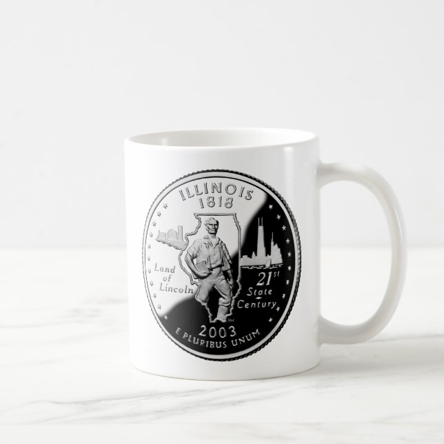 State Quarter of Illinois Reverse Side Faux Coffee Mug (Right)