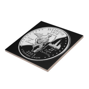State Quarter of Illinois Reverse Side Faux Tile