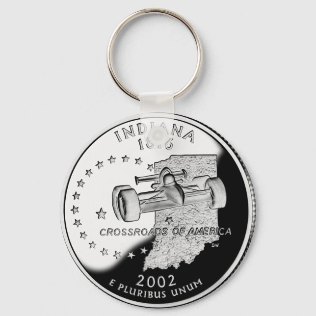 State Quarter of Indiana Reverse Side Faux Keychain (Front)