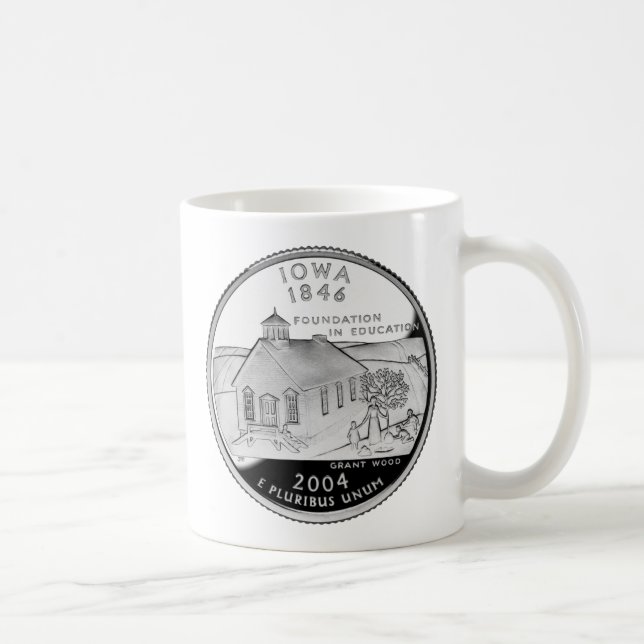 State Quarter of Iowa Reverse Side Faux Coffee Mug (Right)
