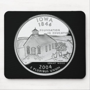 State Quarter of Iowa Reverse Side Faux Mouse Pad