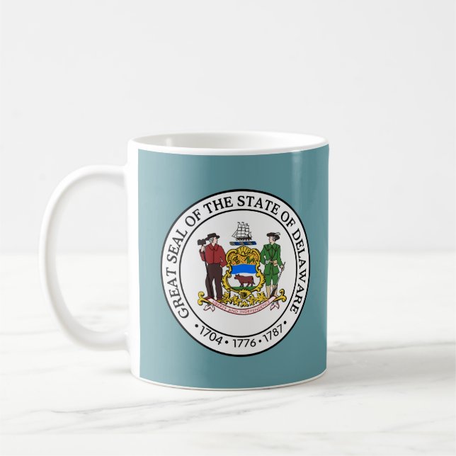 State Seal of Delaware Coffee Mug (Left)