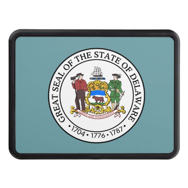 State Seal of Delaware Trailer Hitch Cover (Front)