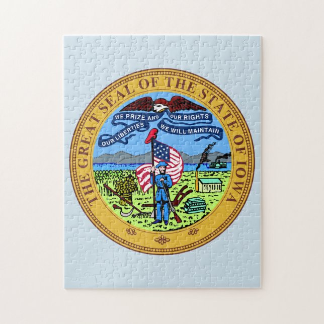 State Seal Of Iowa. Jigsaw Puzzle (Vertical)